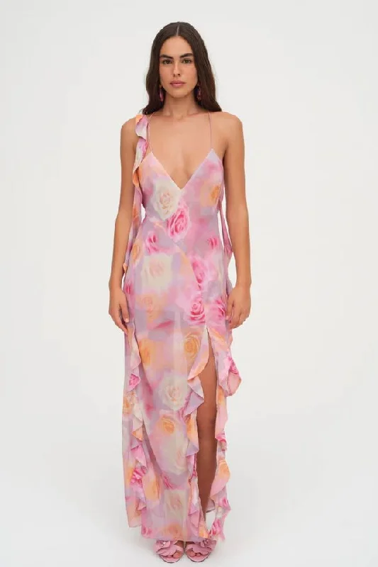 For Love & Lemons Beate Maxi Dress - Pink